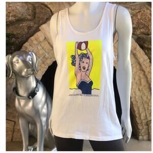 Fruit of The Loom Girl with Ball 1961 Painting Recreation  '91 Tank Top Size L